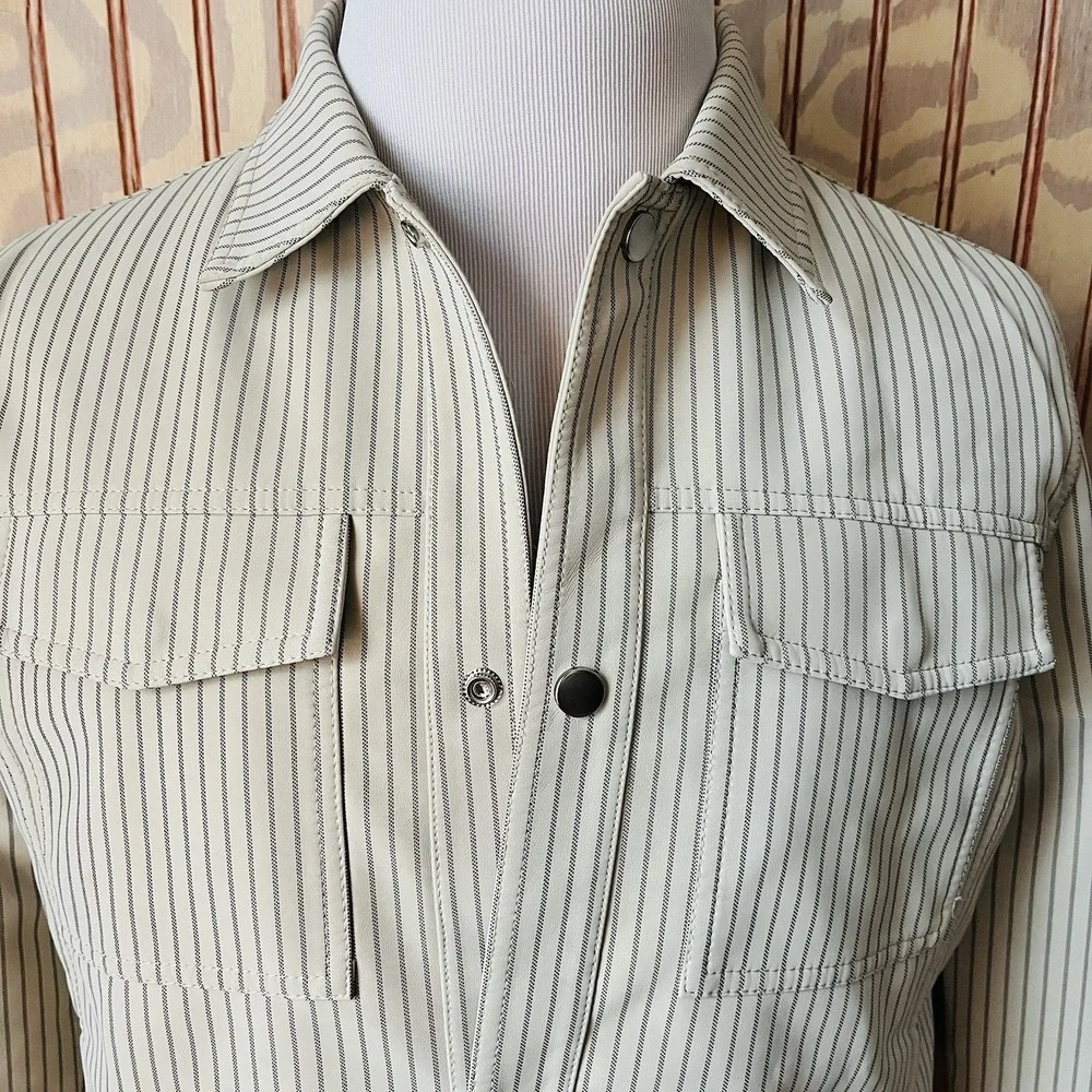 NWT Marc Asher Men's Lined Collared Shirt Shacket Trucker Jacket Size‎ S
